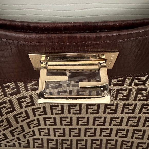 Fendi Brown Zucchino Canvas Hobo Bag - Picture 6 of 13